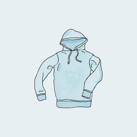 Hoodie - Color: blue, logo: No