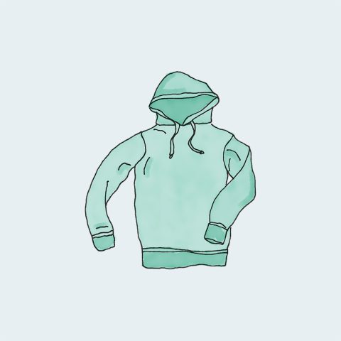 Hoodie - Color: green, logo: No