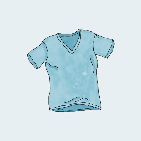 V-Neck T-Shirt - Color: blue
