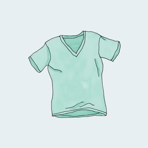 V-Neck T-Shirt - Color: green